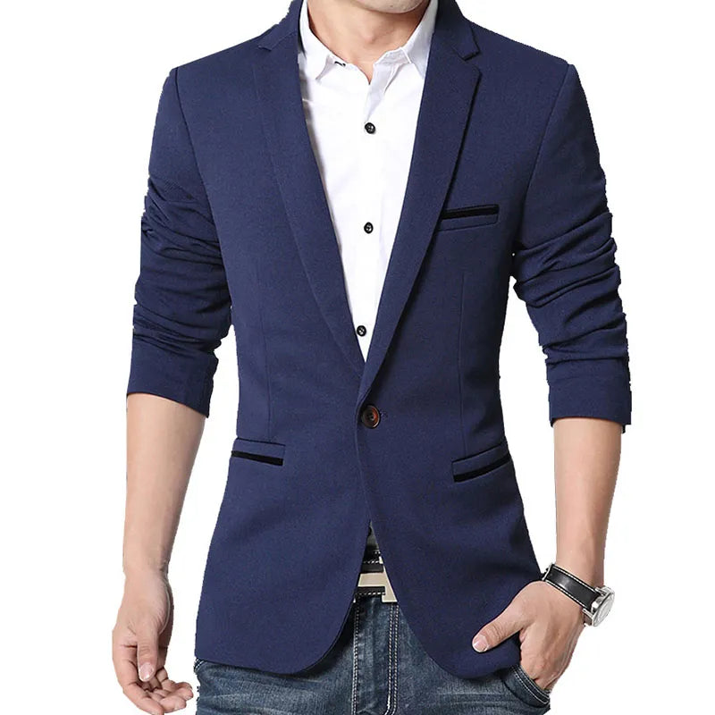 Men's Casual Slim Fit Blazers for Autumn/Spring Fashion. Sizes M~5XL. AY1415