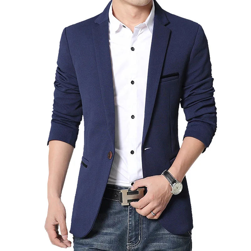 Men's Casual Slim Fit Blazers for Autumn/Spring Fashion. Sizes M~5XL. AY1415