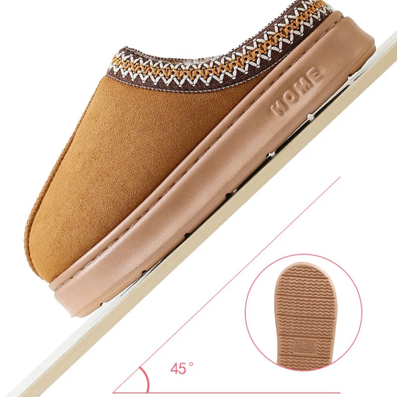 Winter 2024 Women's Fluffy Slippers | Soft Non-Slip Thick Plush Indoor Clogs for Casual Wear