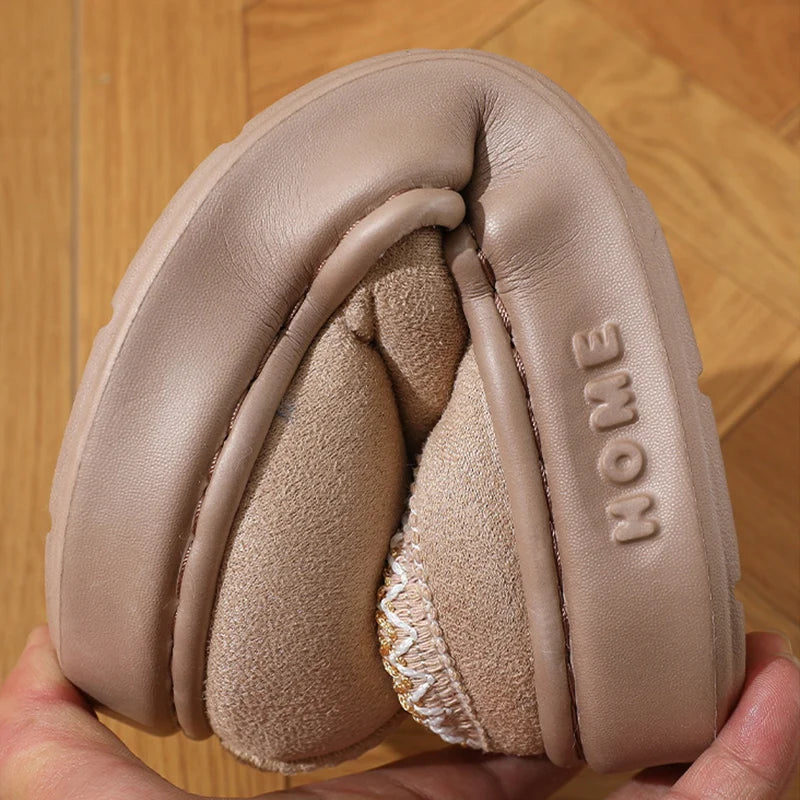 Winter 2024 Women's Fluffy Slippers | Soft Non-Slip Thick Plush Indoor Clogs for Casual Wear