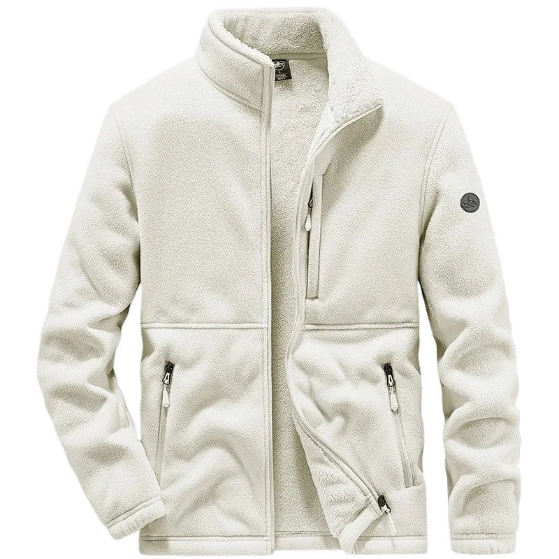 Winter Jacket for Mens, Trendy with Added Fleece and Thick Lamb Jacket, Outdoor Sportswear, Oversized Jacket