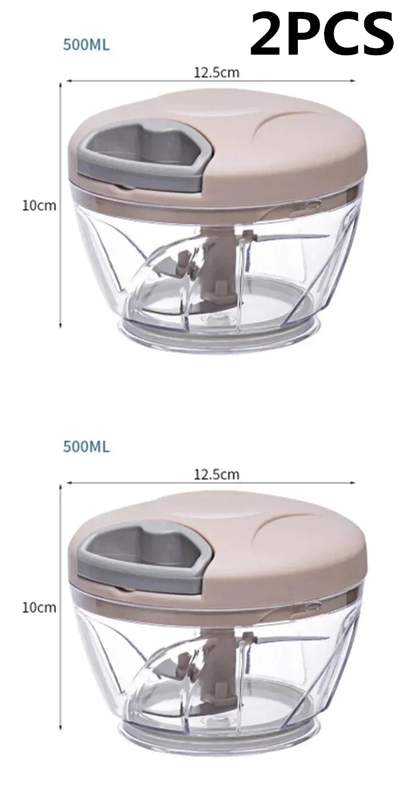 Manual Garlic & Vegetable Chopper (500/900ML) – Slicer, Crusher, Grinder & Kitchen Gadget