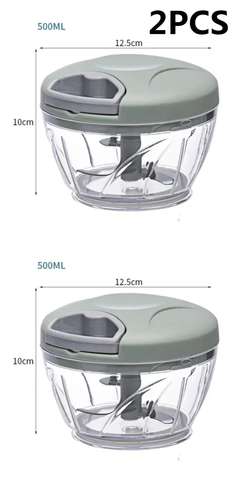 Manual Garlic & Vegetable Chopper (500/900ML) – Slicer, Crusher, Grinder & Kitchen Gadget