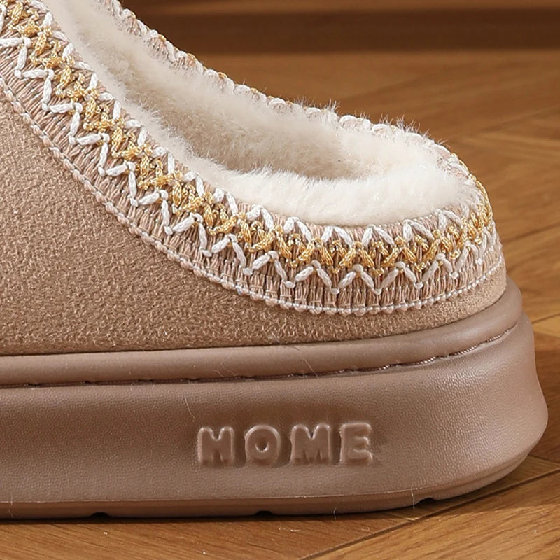 Winter 2024 Women's Fluffy Slippers | Soft Non-Slip Thick Plush Indoor Clogs for Casual Wear