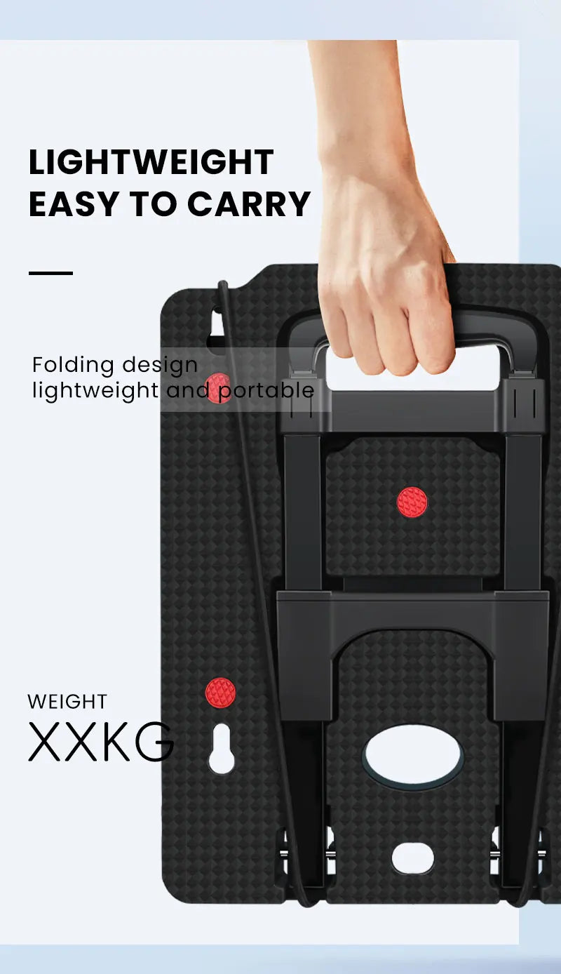 AIRAJ Folding Hand Truck Lightweight Dolly Foldable Luggage Cart with 4 Rotate Wheels, Utility Cart with Adjustable Handle