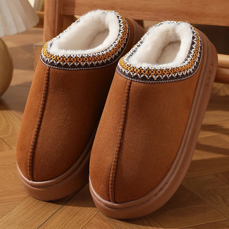 Winter 2024 Women's Fluffy Slippers | Soft Non-Slip Thick Plush Indoor Clogs for Casual Wear