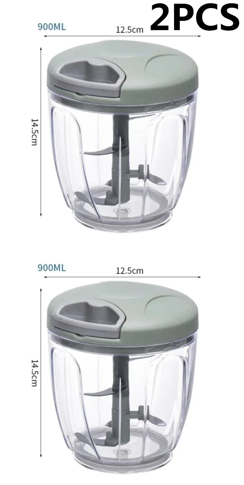 Manual Garlic & Vegetable Chopper (500/900ML) – Slicer, Crusher, Grinder & Kitchen Gadget
