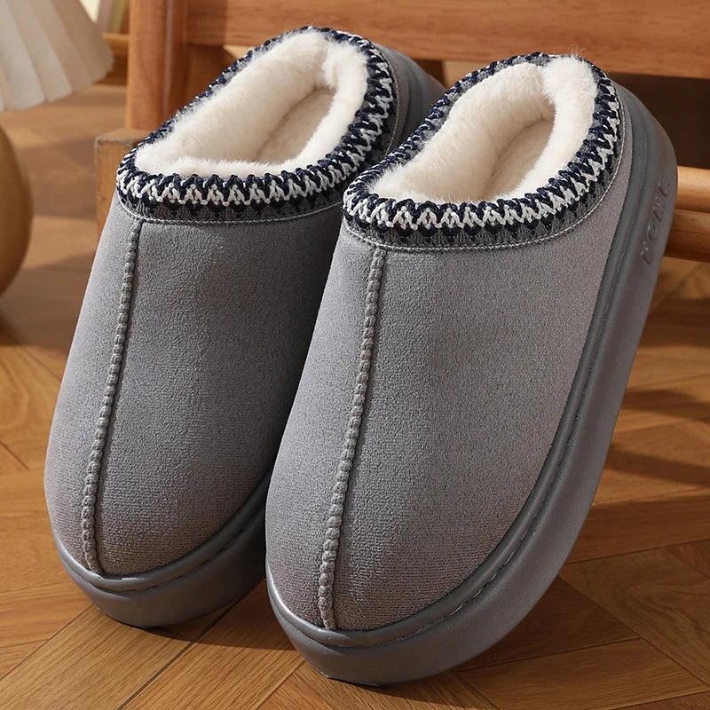Winter 2024 Women's Fluffy Slippers | Soft Non-Slip Thick Plush Indoor Clogs for Casual Wear