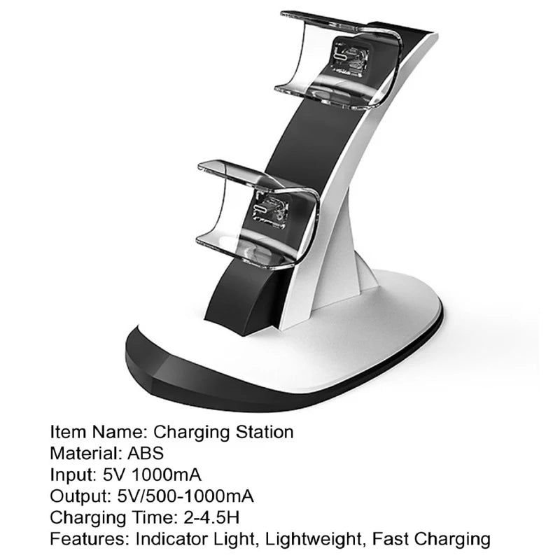 Charging Stand Dock For PS5 Controller Gamepad Seat Charger Fast Charging/Breathing Light/Smart Protection PS5 Charging Station