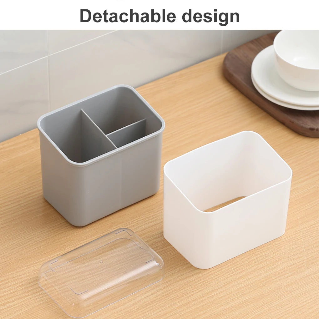 Plastic Drainer Chopstick Spoon Storage Holder Multifunctional Drain Double Layer Cutlery Knife Fork Drain Racks Kitchen Tools