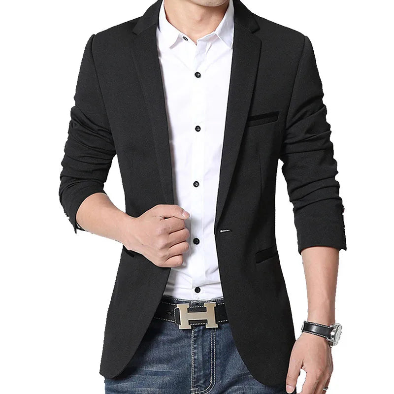 Men's Casual Slim Fit Blazers for Autumn/Spring Fashion. Sizes M~5XL. AY1415
