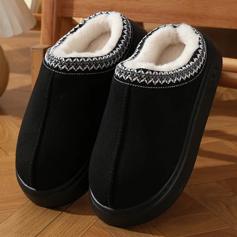 Winter 2024 Women's Fluffy Slippers | Soft Non-Slip Thick Plush Indoor Clogs for Casual Wear