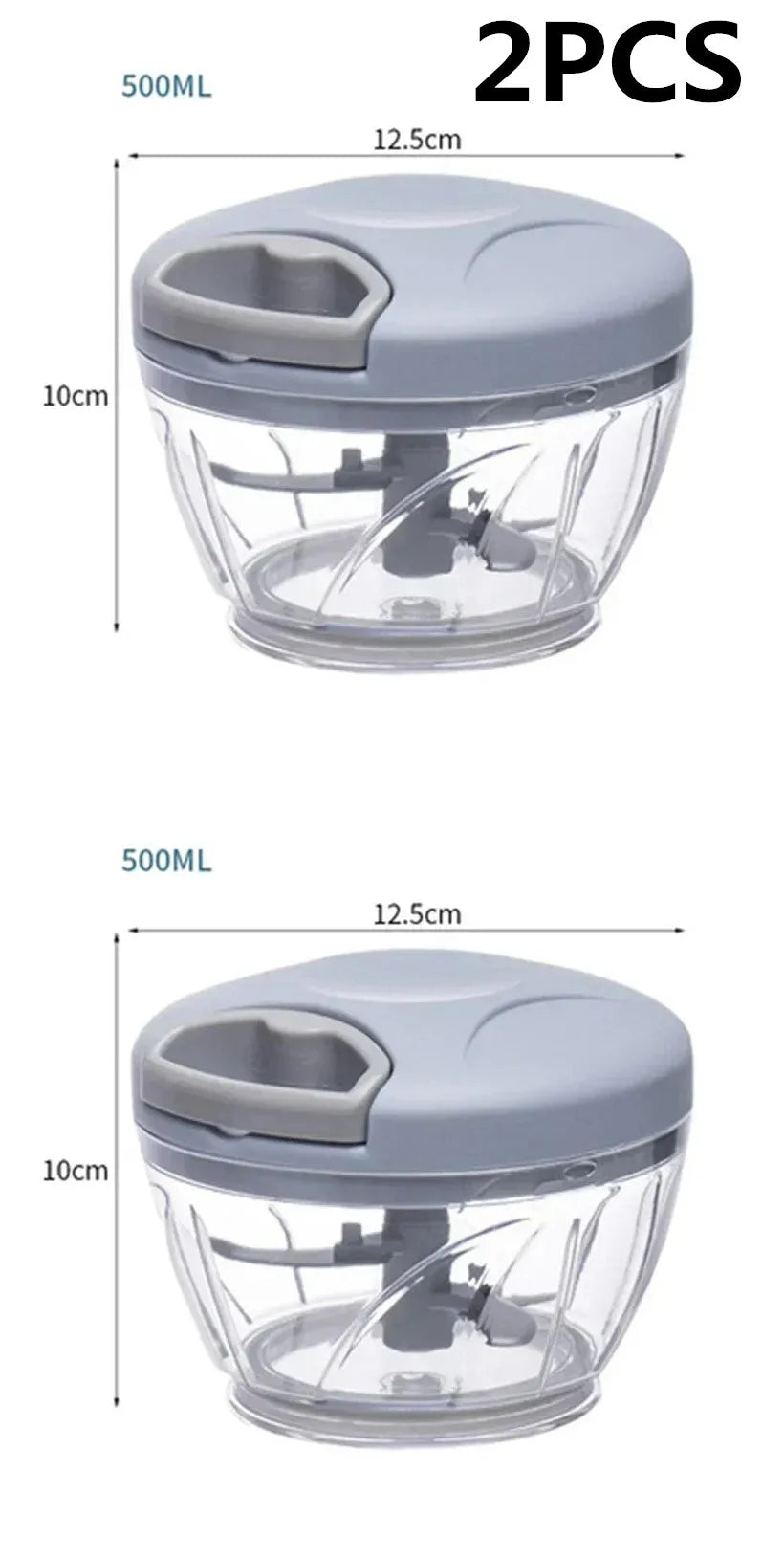 Manual Garlic & Vegetable Chopper (500/900ML) – Slicer, Crusher, Grinder & Kitchen Gadget