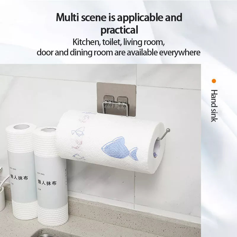 1/2pcs Hanging Toilet Paper & Towel Holder for Bathroom and Kitchen