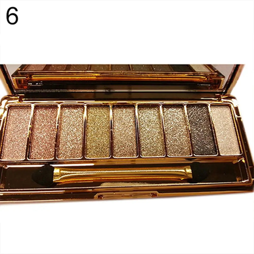 9 colors Fashion Eyeshadow Palette Matte Eyeshadow Glitter Eye Shadow Makeup Cosmetics For Women, Nude Shades