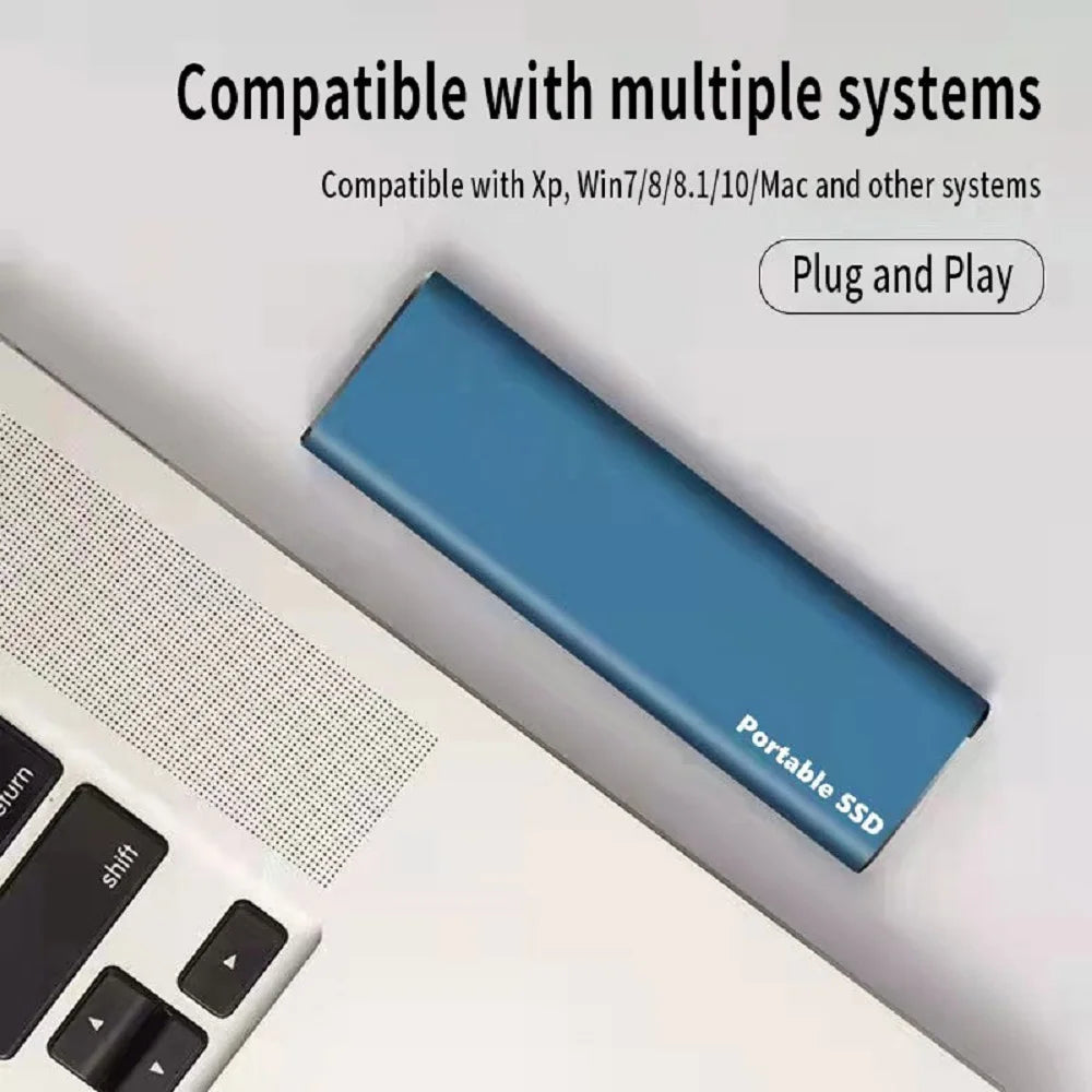 Original Portable External Hard Drive1TB 2TB Mobile Solid State Drive USB 3.1 External hard disk ssd for Notebook Laptop Mac