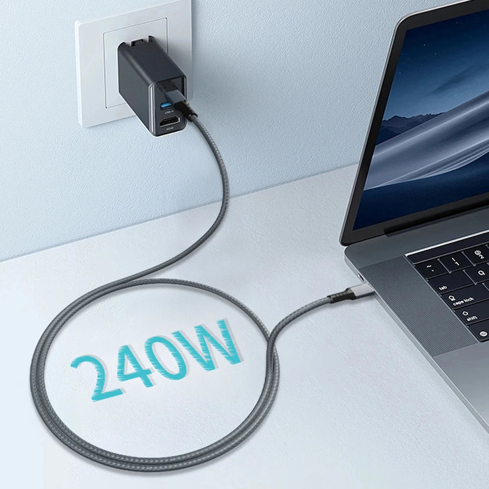 UGOURD USB4 Cable 40Gbps 240W Thunderbolt 4 Type C Fast Charging Cable Thunderbolt3 USB C to C Data Transfer Cable For eGPU 2m