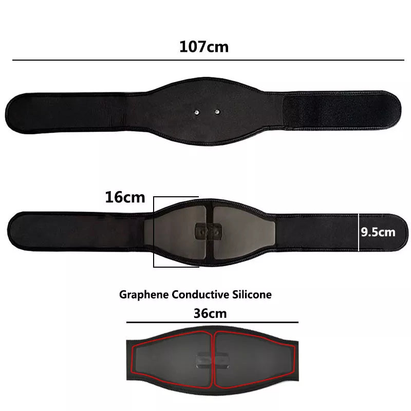 Electric Abs Abdominal Trainer EMS Muscle Stimulator Toning Belt for Home Gym Fitness and Weight Loss.