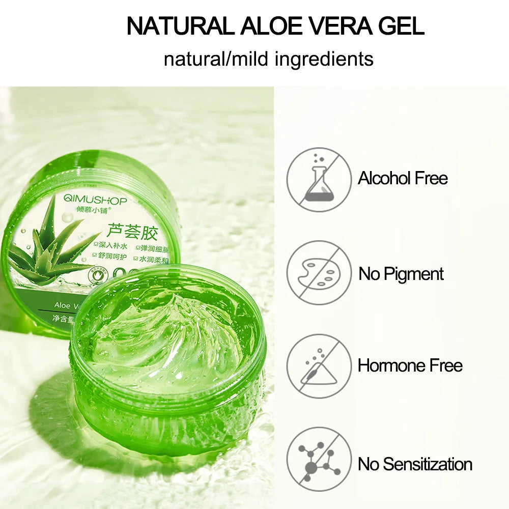 99% Aloe Vera Gel Moisturing Skin Face Cream Shrink Pores Day Cream Skincare Sleeping Mask Korean Skin Care Products 300g