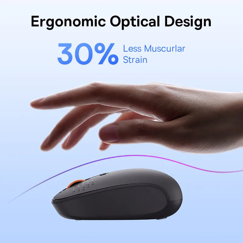Baseus Mouse Bluetooth Wireless Computer 1600DPI Silent Mouse with 2.4GHz USB Nano Receiver for PC MacBook Tablet Laptop