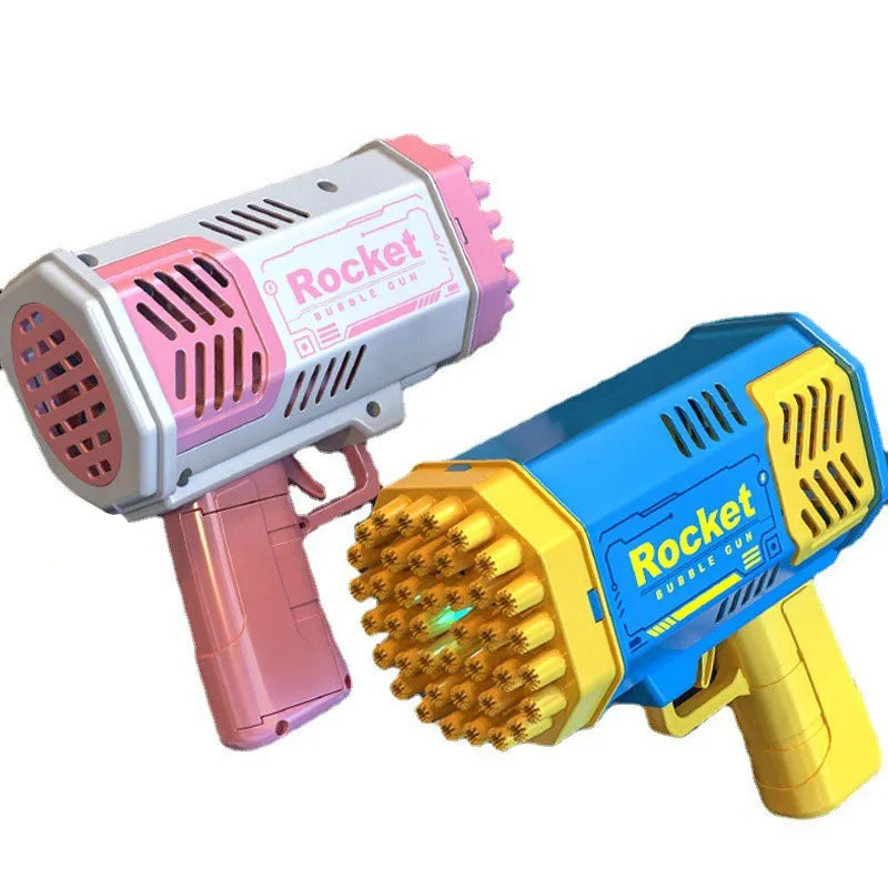 40 hole handheld fully automatic space light bubble machine electric children's toys without battery without bubble water