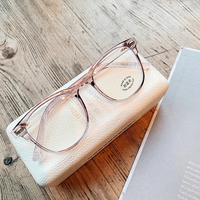 Anti Blue Light Myopia Glasses for Women and Men - Ultralight Clear Transparent Nearsighted Eye Glasses with Diopter from -1.0 to -6.0