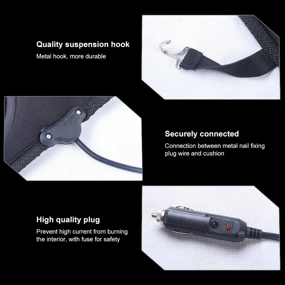 12V Heated Car Seat Cover Seats Heater Universal Auto Heating Seat Mat Electric Cushions Heating Pad Winter Warm Car Accessories