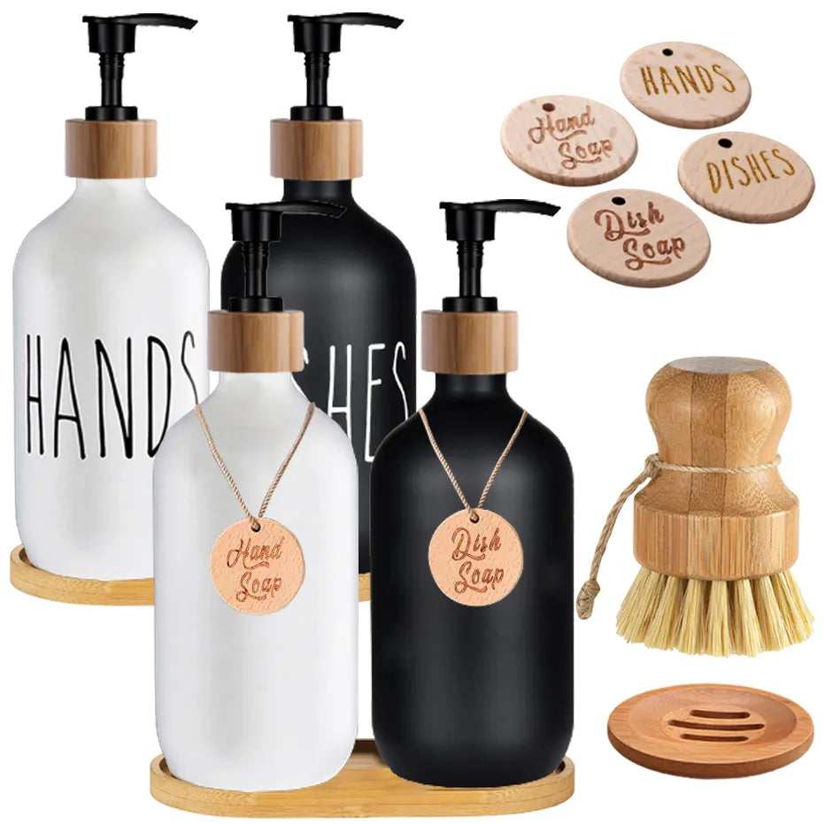 500ml Bathroom Matte Black Hand Soap Bottle Kitchen Soap Dispenser Dish Soap Bottle Refillable Bottle Home Decoration
