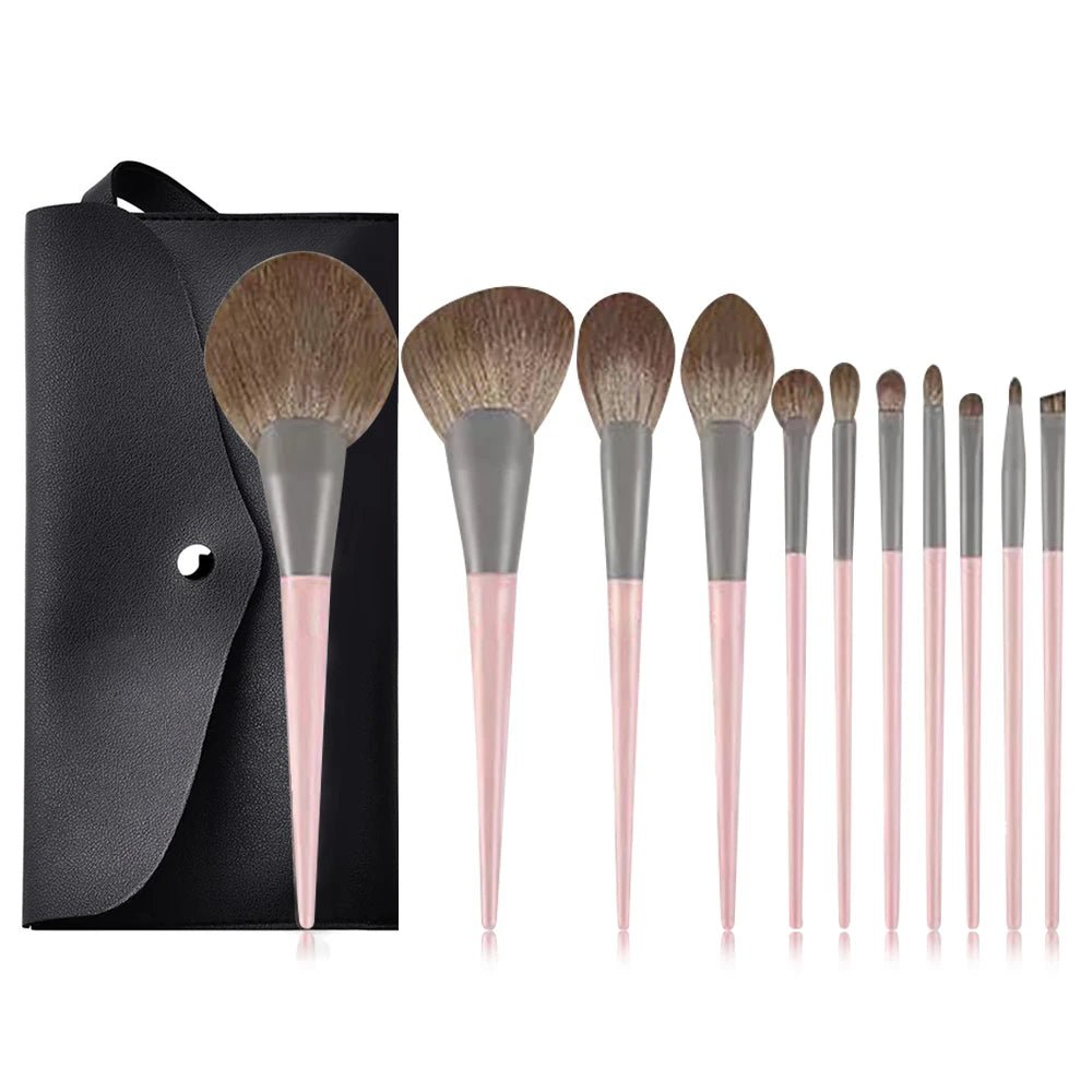 Hot Champagne Makeup Brushes Set for Women Cosmetic Foundation Powder Blush Eyeshadow Kabuki Blending Make Up Brush Beauty Tools - Etawia Products