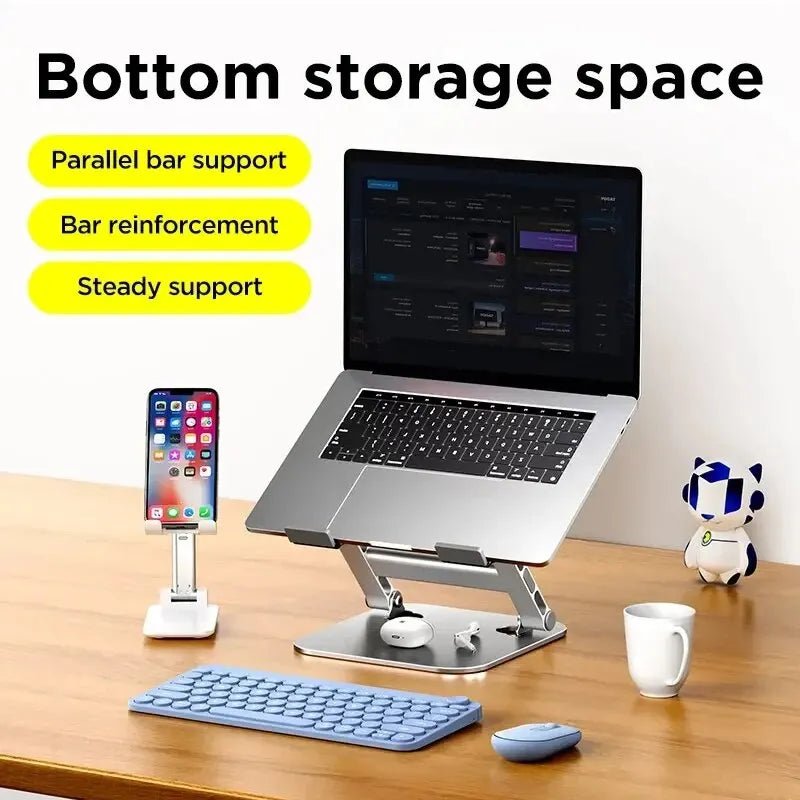 Laptop Stand Foldable Aluminium Alloy Portable Laptop Stand High Quality Computer Stand Suitable for Laptops up to 17.3 Inch - Etawia Products