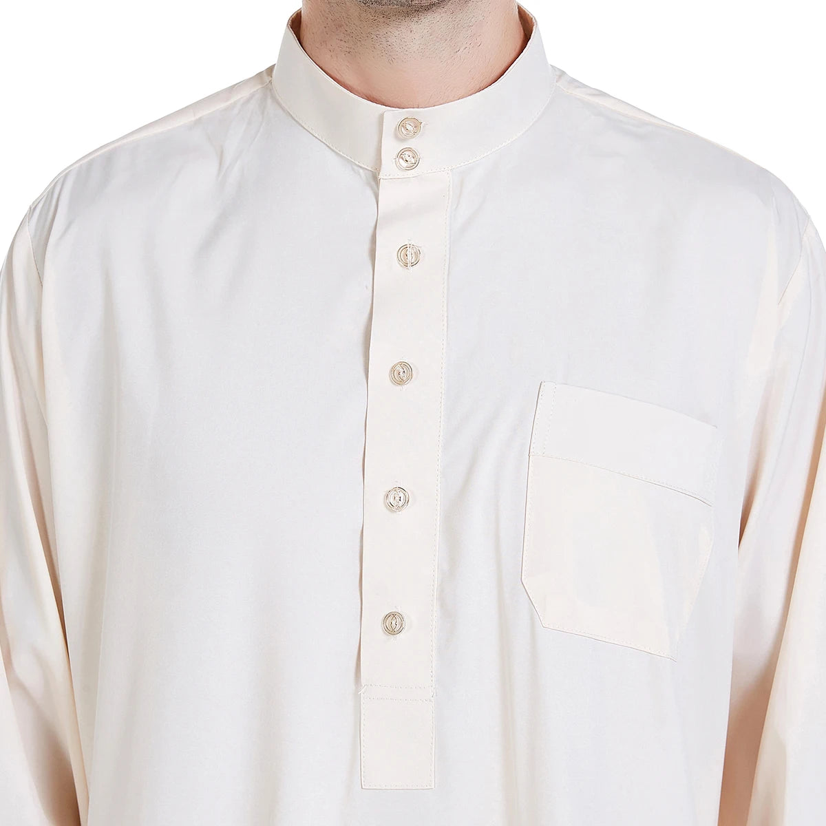 Men's Long Sleeve Jubba Thobe | Saudi Abaya, Arabic Kaftan, Dubai Daffah & Islamic Dress Styles