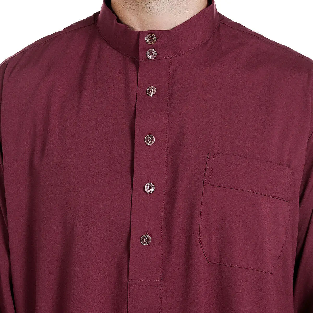 Men's Long Sleeve Jubba Thobe | Saudi Abaya, Arabic Kaftan, Dubai Daffah & Islamic Dress Styles