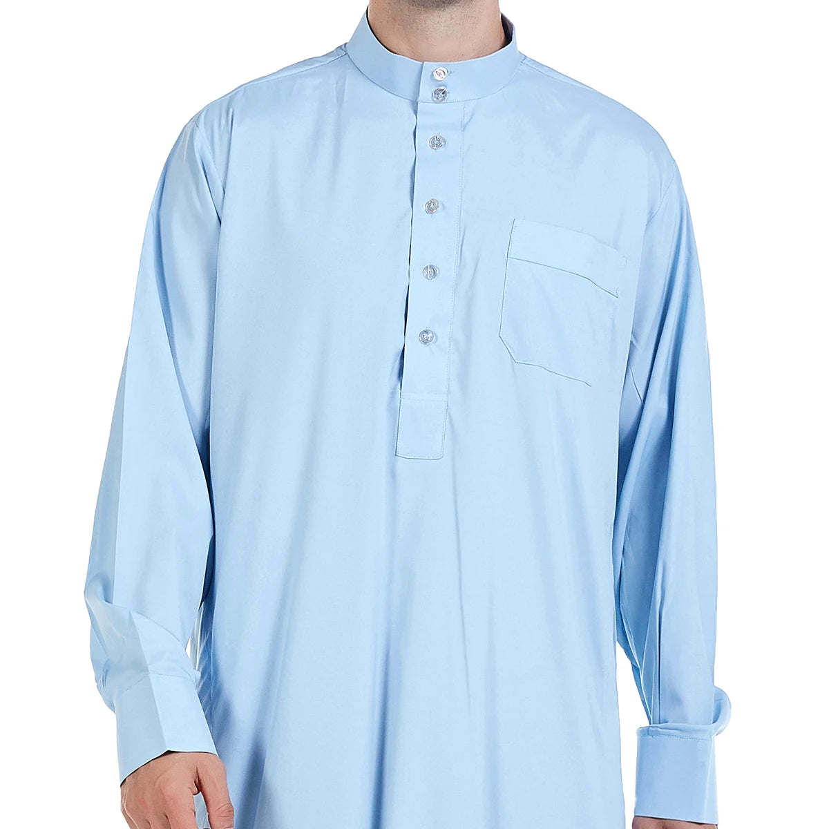 Men's Long Sleeve Jubba Thobe | Saudi Abaya, Arabic Kaftan, Dubai Daffah & Islamic Dress Styles