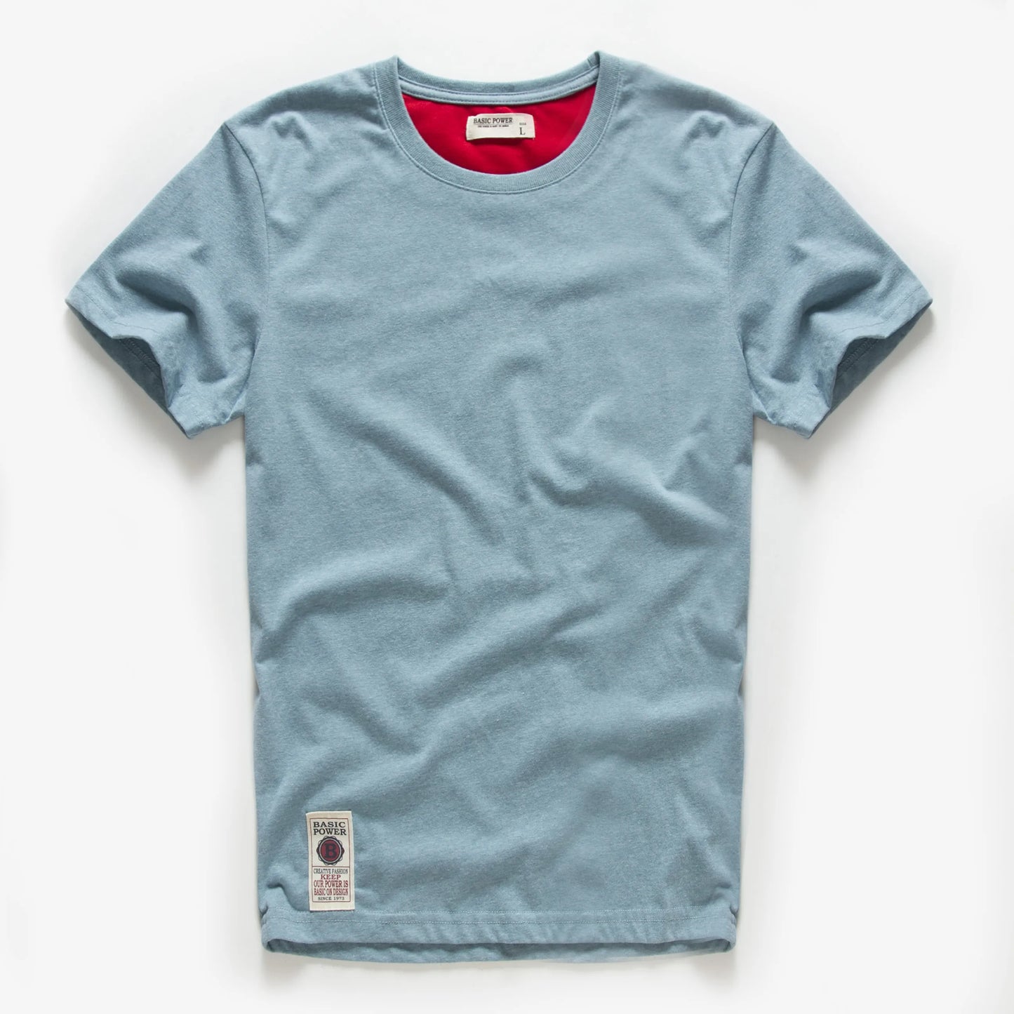 Solid Color Men's Cotton T-Shirt, Casual O-neck, High-Quality Classic Top