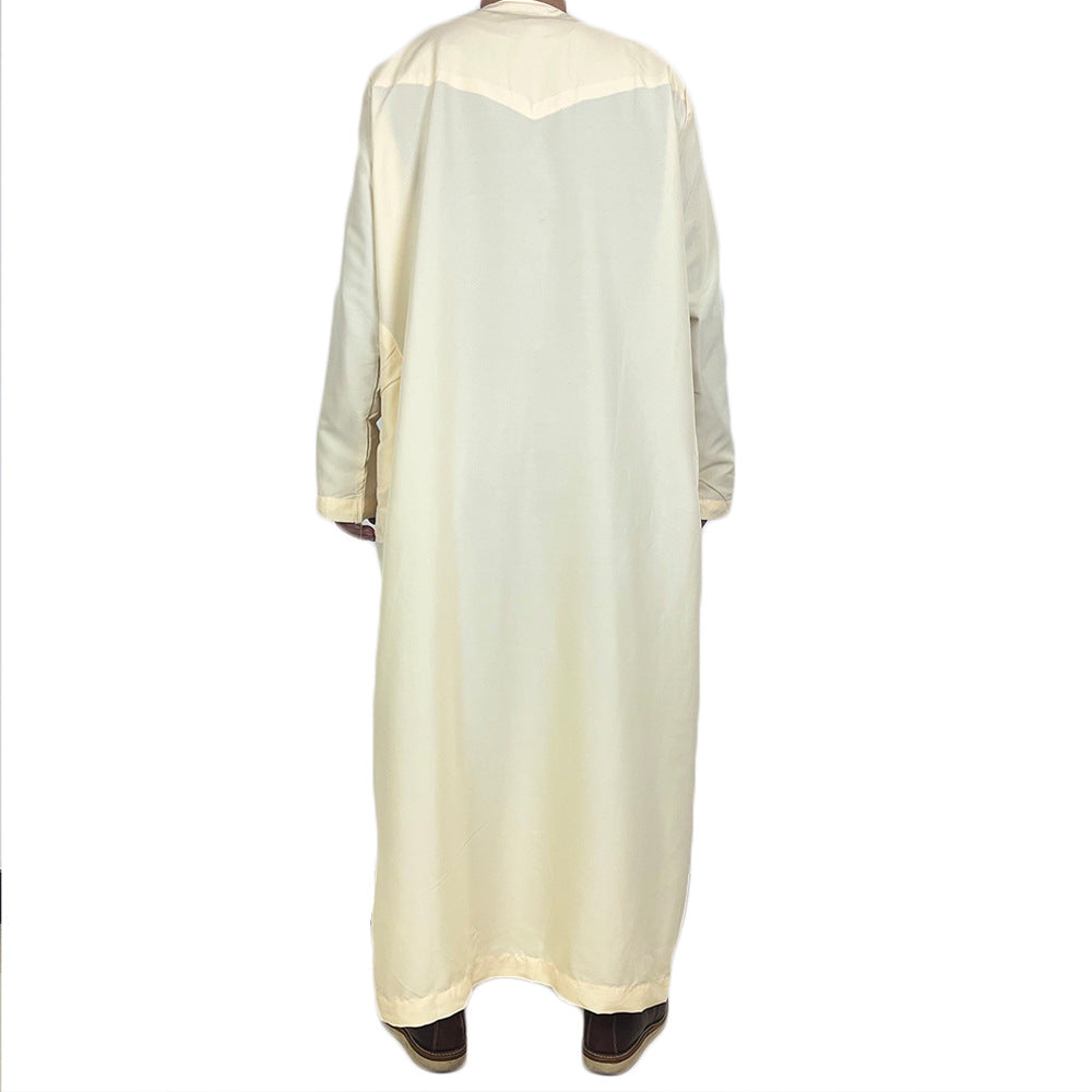 New Muslim Men's Long Sleeve Jubba Thobe | Abaya, Daffah, Kaftan, Prayer Robe - Pakistan & Saudi Arabia Inspired Islamic Clothing