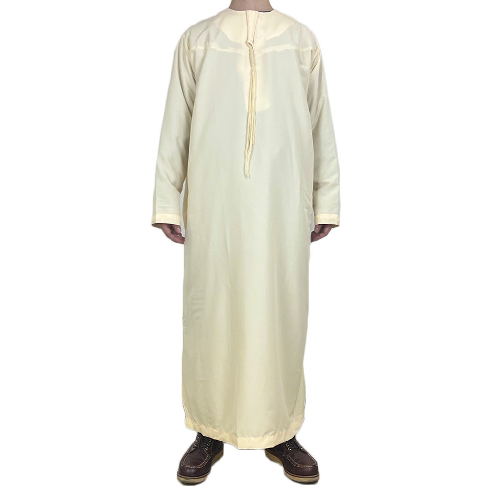 New Muslim Men's Long Sleeve Jubba Thobe | Abaya, Daffah, Kaftan, Prayer Robe - Pakistan & Saudi Arabia Inspired Islamic Clothing