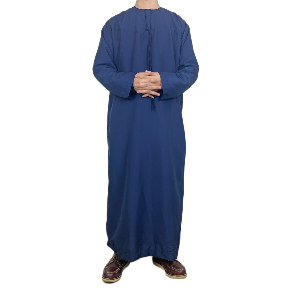 New Muslim Men's Long Sleeve Jubba Thobe | Abaya, Daffah, Kaftan, Prayer Robe - Pakistan & Saudi Arabia Inspired Islamic Clothing