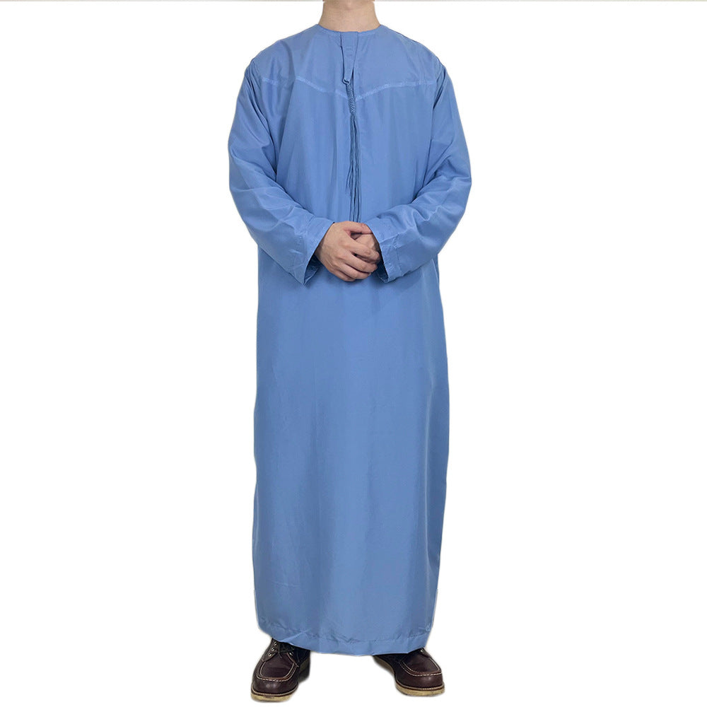 New Muslim Men's Long Sleeve Jubba Thobe | Abaya, Daffah, Kaftan, Prayer Robe - Pakistan & Saudi Arabia Inspired Islamic Clothing