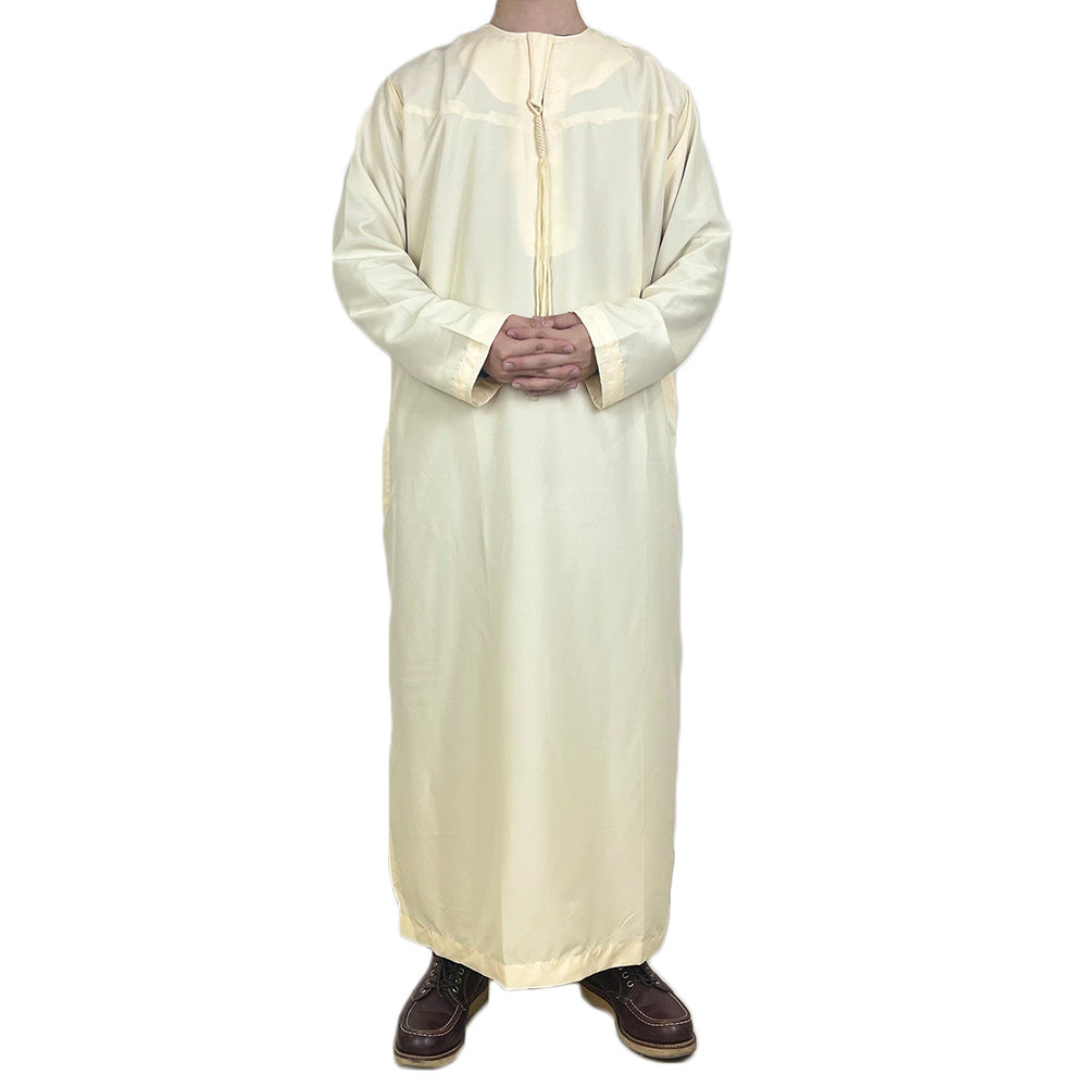 New Muslim Men's Long Sleeve Jubba Thobe | Abaya, Daffah, Kaftan, Prayer Robe - Pakistan & Saudi Arabia Inspired Islamic Clothing