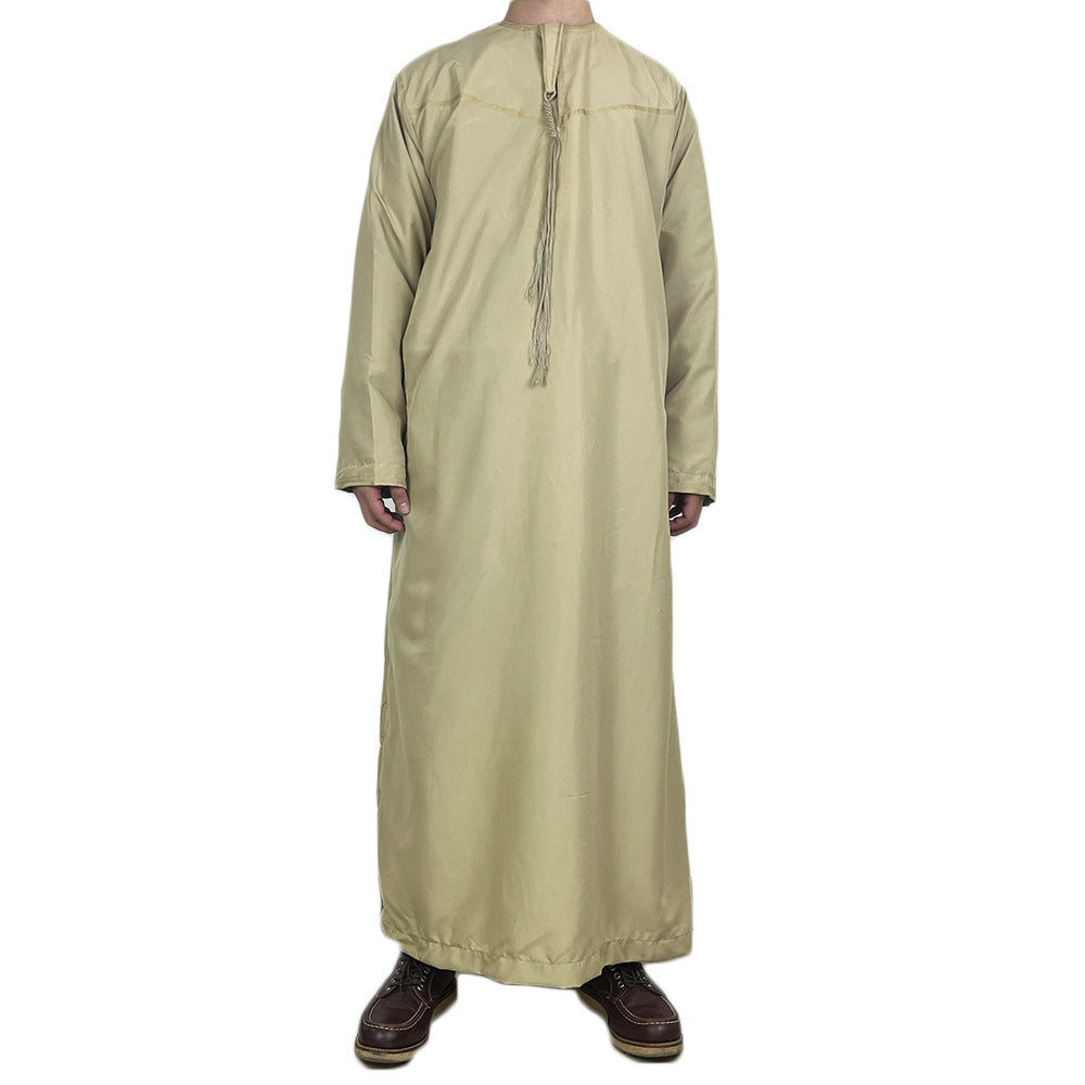 New Muslim Men's Long Sleeve Jubba Thobe | Abaya, Daffah, Kaftan, Prayer Robe - Pakistan & Saudi Arabia Inspired Islamic Clothing