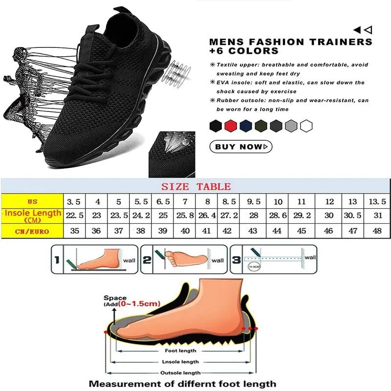 Men's casual sport sneakers in white and black, perfect for outdoor activities such as running, jogging, and tennis, offering breathability and lightweight comfort