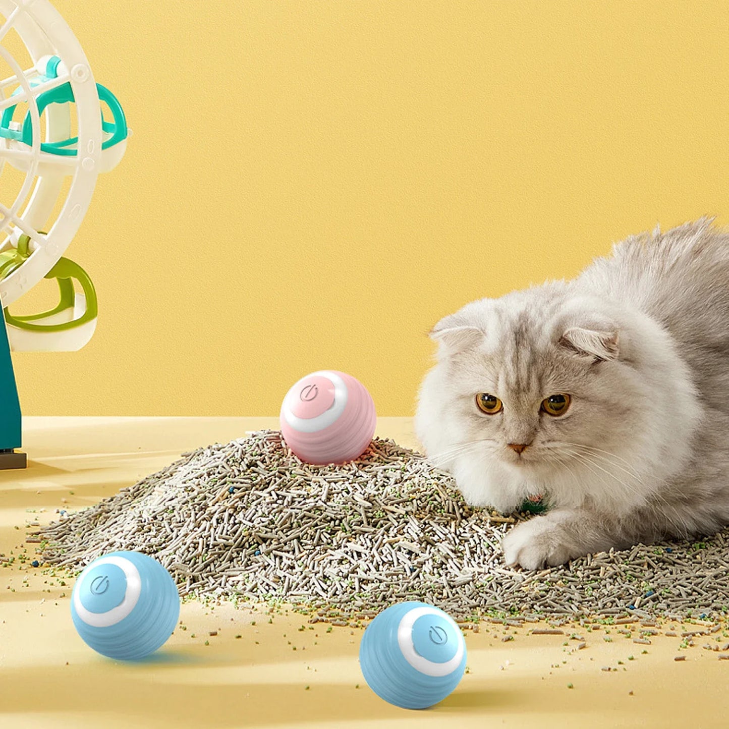 Automatic Moving Cat Toy: Interactive Rechargeable Rolling Ball for Pet Accessories