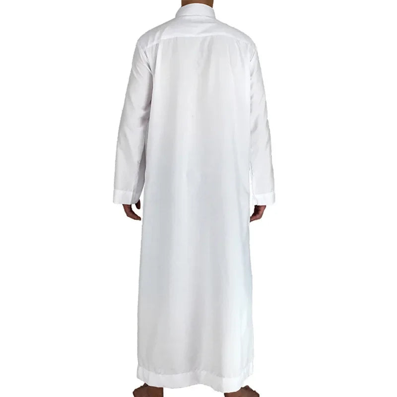 Solid Muslim Men's Robe | Kaftan, Abaya, Jubba & Qamis - Arabic & Pakistani Islamic Fashion