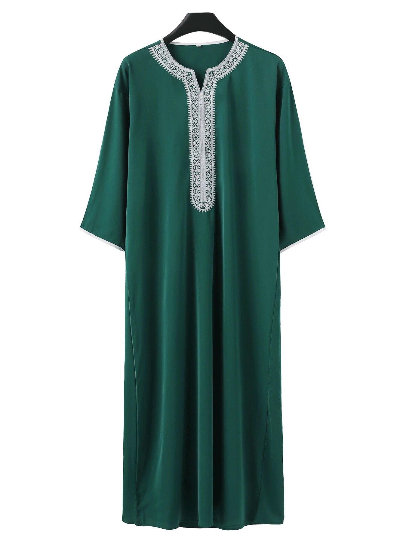 New Muslim Embroidered Moroccan Robes – Traditional Casual Wear for Men