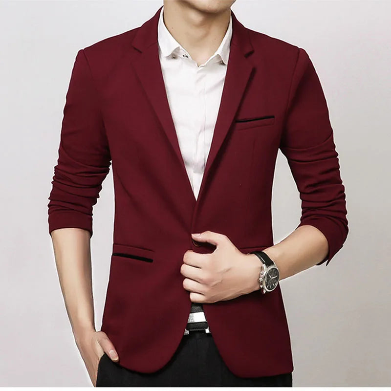 Men's Casual Slim Fit Blazers for Autumn/Spring Fashion. Sizes M~5XL. AY1415