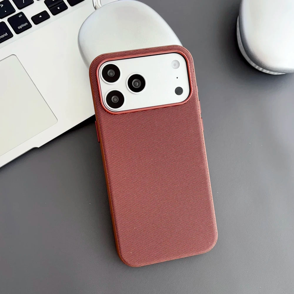 Magnetic TechWoven Case for iPhone 17 / Air / 16 / 15 / 14 / 13 Pro Max – MagSafe Compatible Shockproof Cover