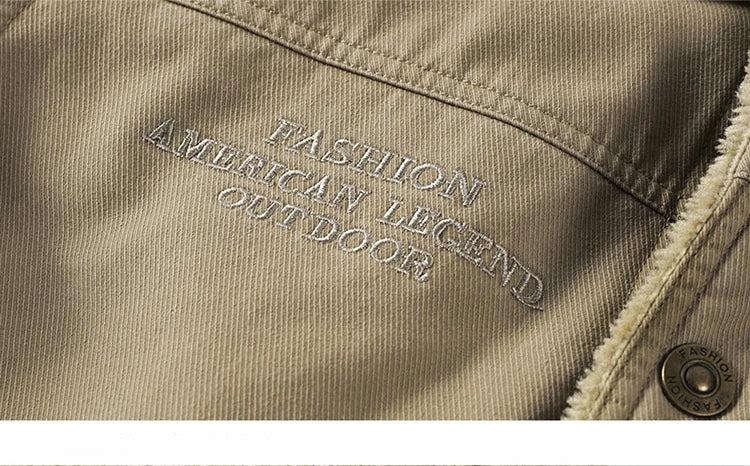 Winter Fleece-lined Denim Jacket Men's High Quality Thickened Lambswool Warm Parka Outdoor Hiking Camping Cold-proof Work Coat