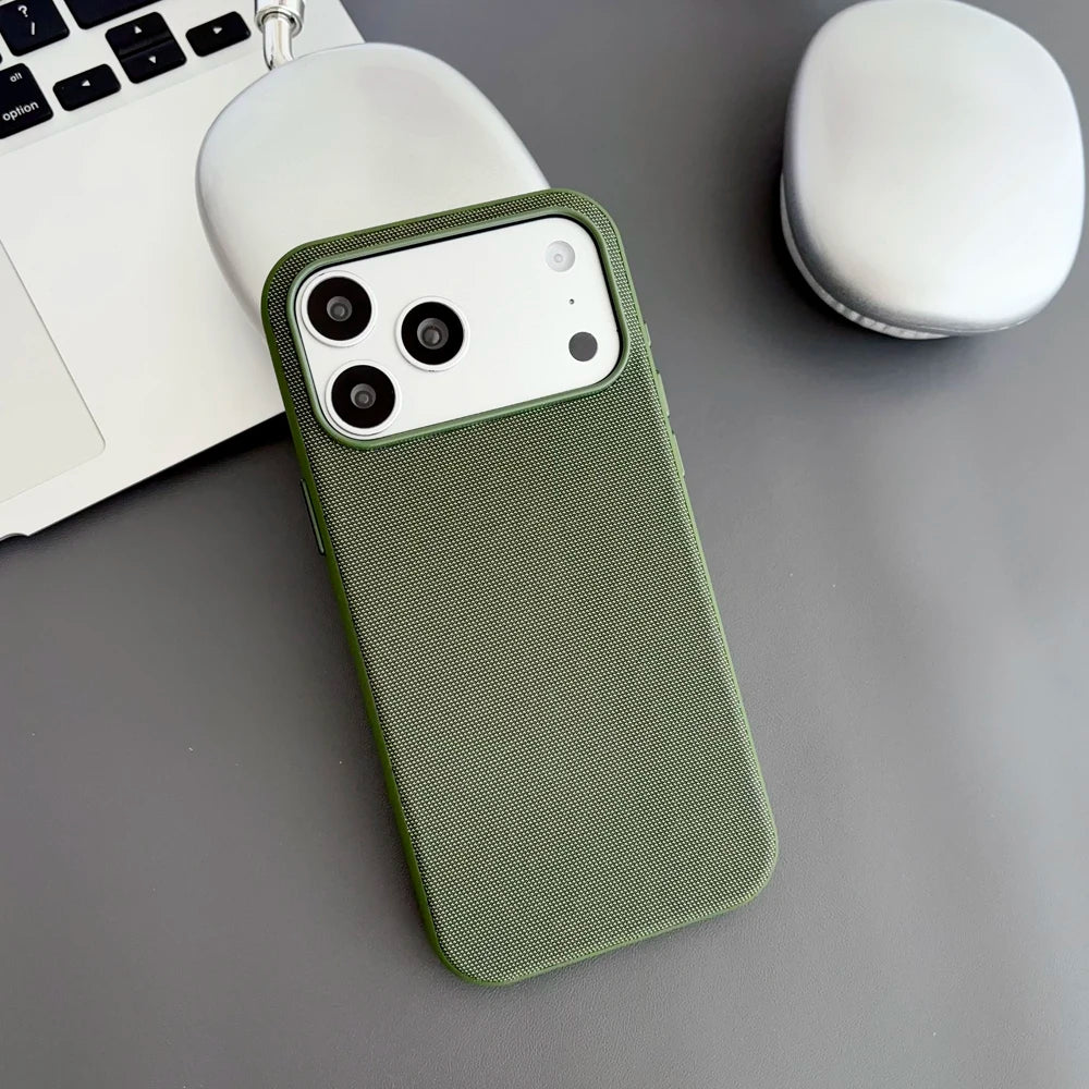 Magnetic TechWoven Case for iPhone 17 / Air / 16 / 15 / 14 / 13 Pro Max – MagSafe Compatible Shockproof Cover