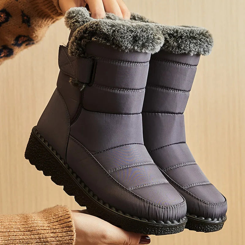 2024 Trend: Women's Winter Boots - Ankle Height, Low Heels, Waterproof, Fur-Lined Snow Boots (Botas Mujer)
