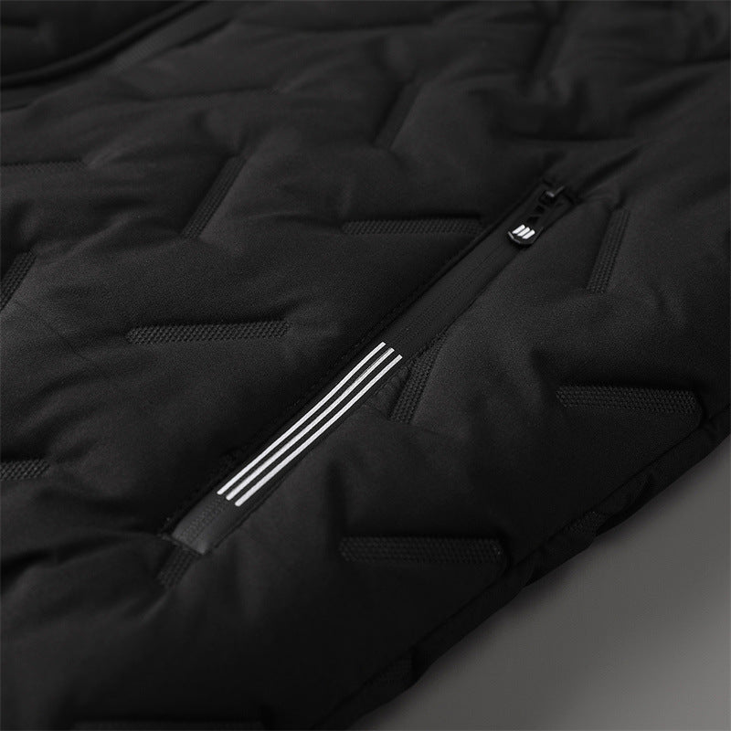 Winter Jacket Men Thermal Lined Thick Warm Fleece Jacket 2023 New Male Coat Turn Down Collar Parkas Korean Outerwear Mens Jacket